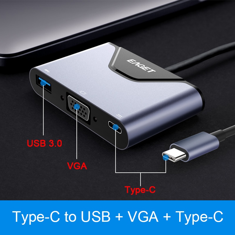 EAGET CH06 ٱ ȯ, VGA  TV  ÷, USB 3.0  U ũ 콺, TYPE-C  MacBook